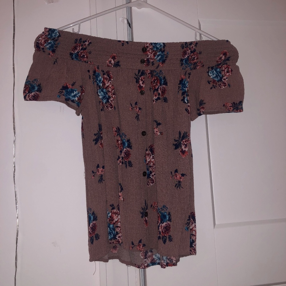 Twine & String off the shoulder floral top